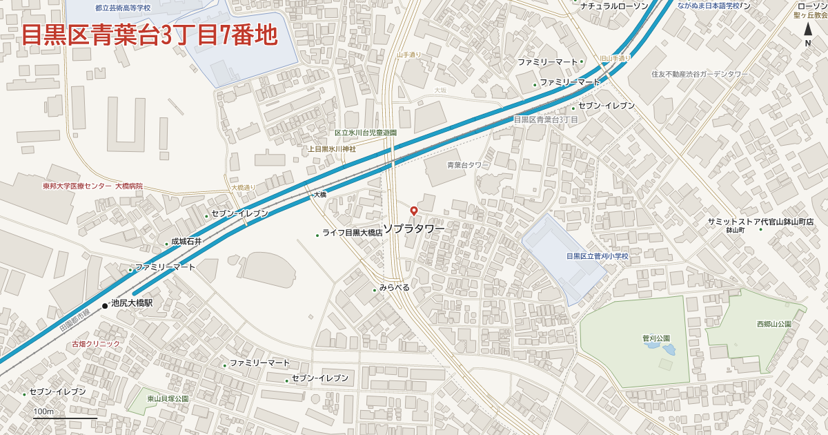 青葉台3丁目7番地周辺の地図