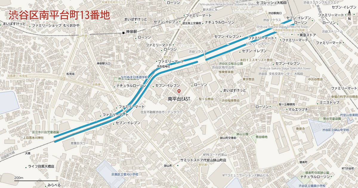南平台町13番地周辺の地図