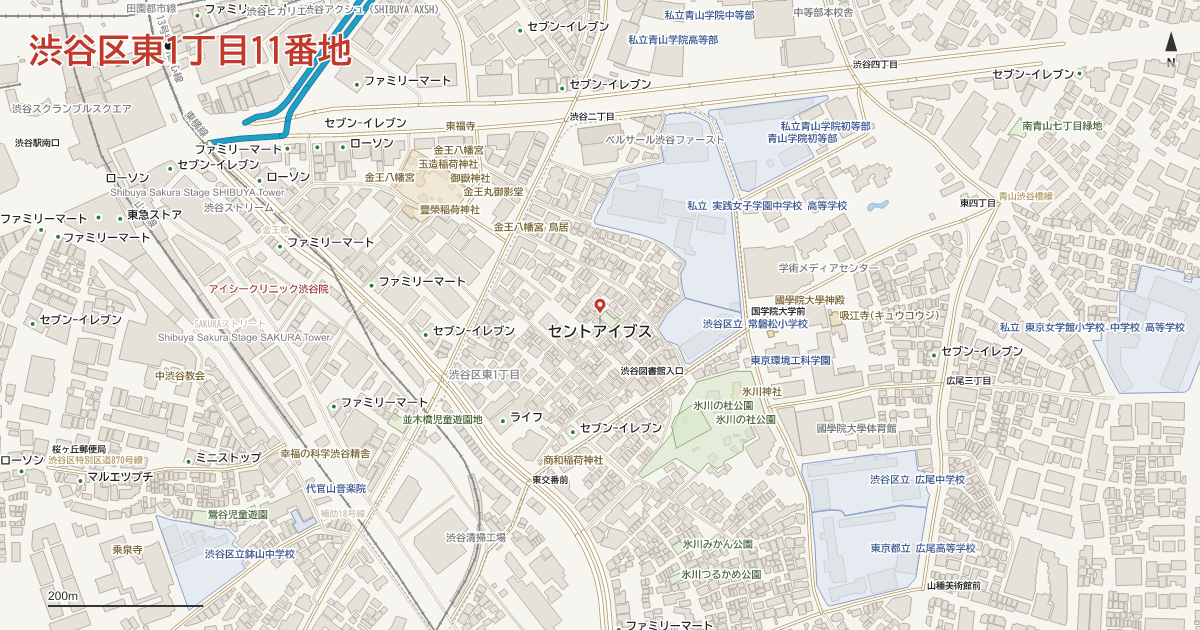 東1丁目11番地周辺の地図