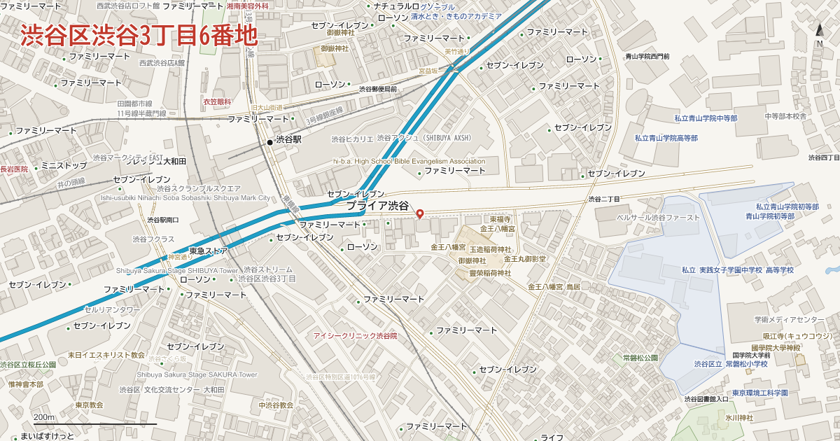 渋谷3丁目6番地周辺の地図
