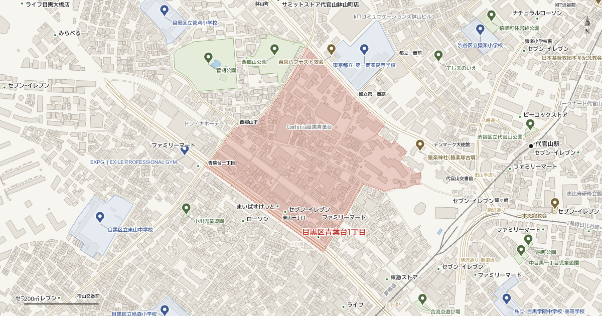 青葉台1丁目の地図