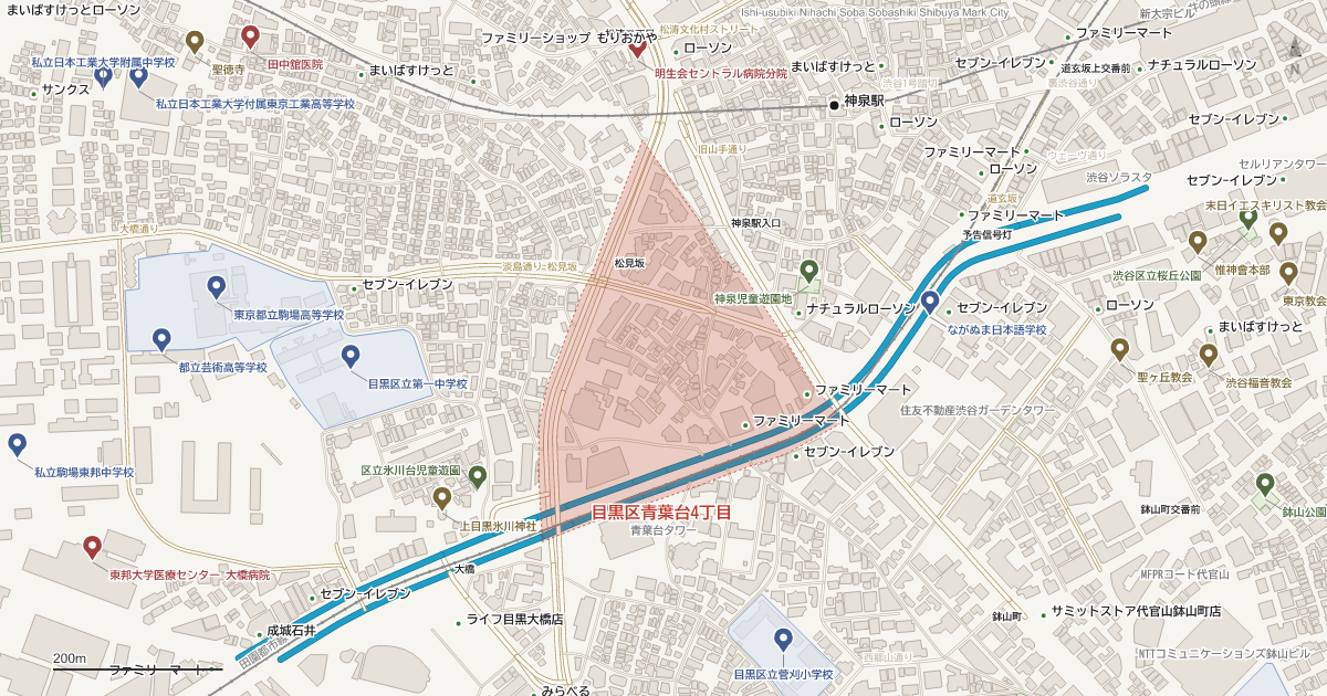 青葉台4丁目の地図