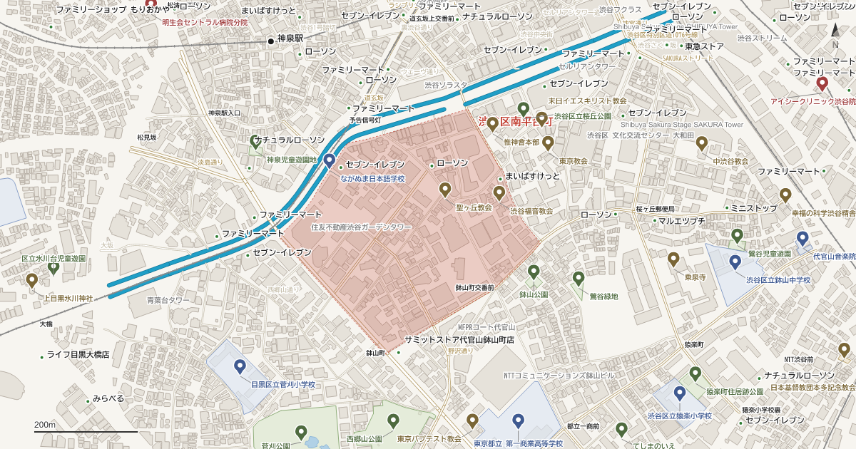 南平台町の地図