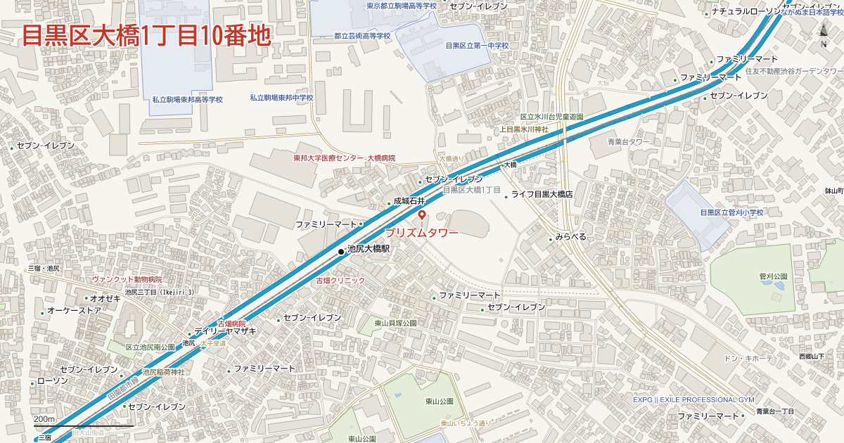大橋1丁目10番地周辺の地図
